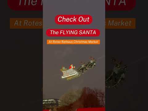 Flying Santa in Rotes Rathaus Christmas Market, Berlin, Germany #fyp