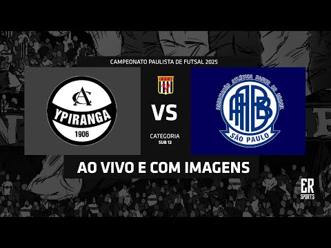 Ypiranga x AABB - SUB 12 | 01/11/2025 | AO VIVO | Quartas de Final | Campeonato Paulista | Prata