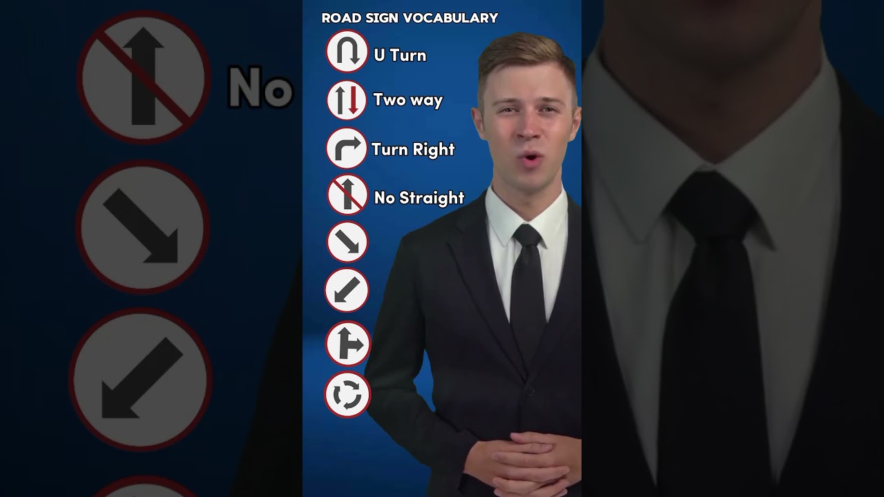 Useful 🛣️ Road Sign Vocabulary #learnenglish #speakenglish #englishwords #esl #english