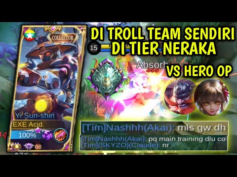 DI TROLL TIM SENDIRI DI RANK EPICAL GLORY RANK NERAKA SATU TIM SAMPE MALAS MAIN | GAMEPLAY PRO YSS