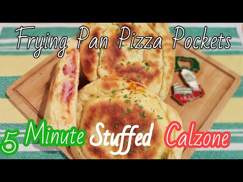 5 minute Calzone in a Pan – Easy Stuffed Pizza Pockets