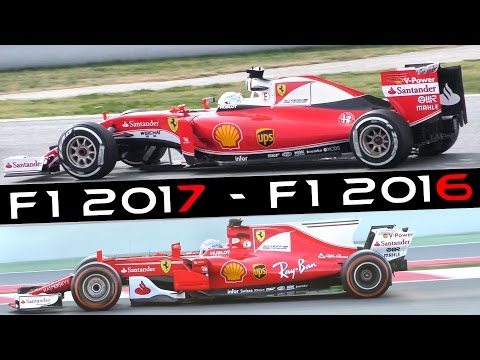 Formula 1 (F1) 2017 Sound -  Ferrari SF70-H vs SF16-H / F1 Test 2017 Spain