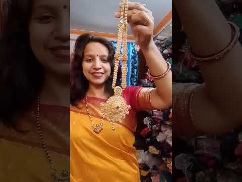 long set  beautiful  jewellery #temple jew.#trending #fashion #ear ring# set # party wear