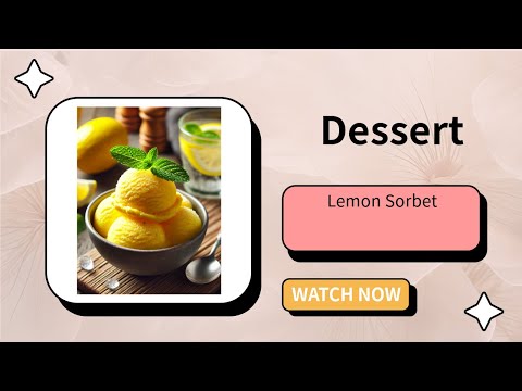 Lemon Sorbet Recipe for Beginners