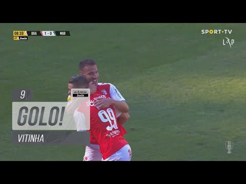 Goal | Golo Vitinha: SC Braga (1)-0 Marítimo (Liga 22/23 #3)