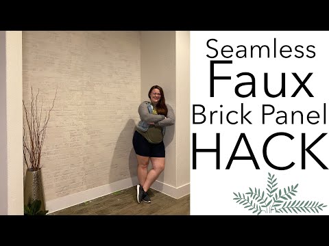 The SECRET to a Seamless Faux Brick Panel Accent Wall!