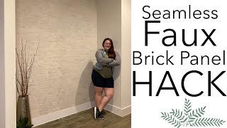 The SECRET to a Seamless Faux Brick Panel Accent Wall!