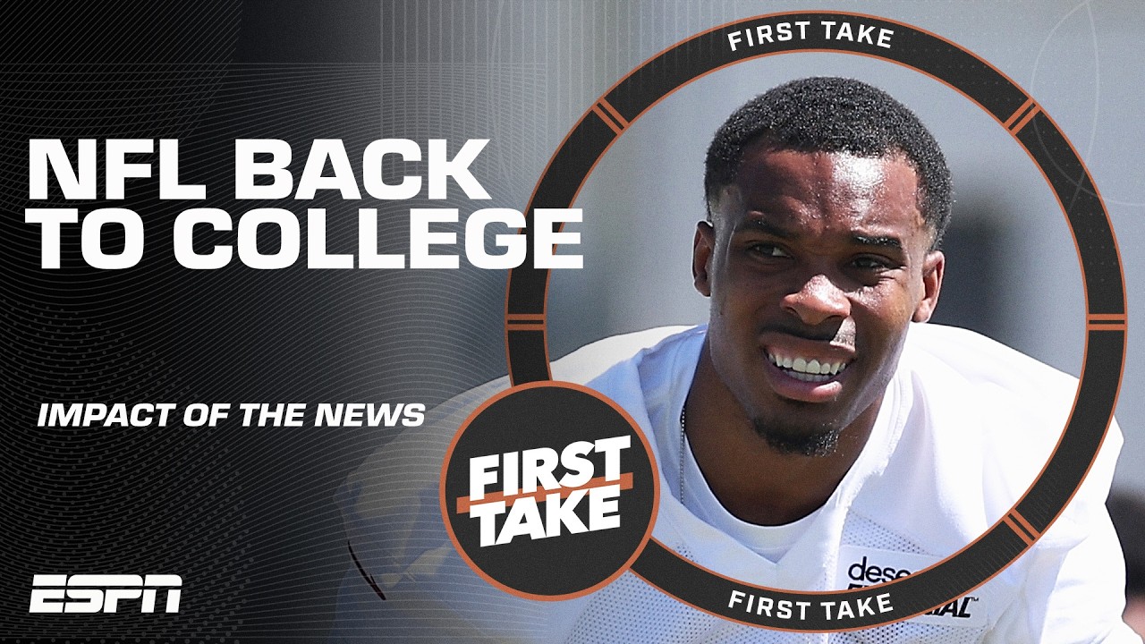 WILD WEST WORLD 😮 Impact of allowing athletes signed to NFL teams to return to college | First Take