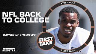 WILD WEST WORLD 😮 Impact of allowing athletes signed to NFL teams to return to college | First Take