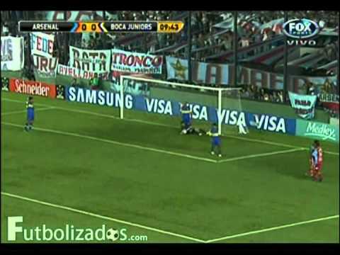 Gol en contra de Clemente Rodríguez. Arsenal - Boca Jrs. Copa Libertadores 2012.