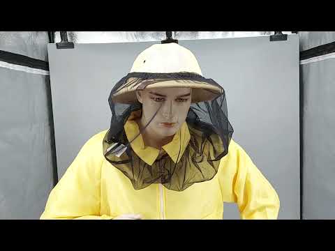 velo simple flexible para casco apicultor