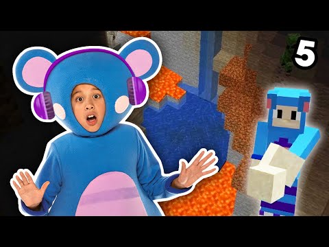 MGC Let's Play - MONSTER MOBS Underground | Survival Island: Minecraft EP5 | Mother Goose Club Let's Play