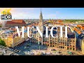 Munich 4K drone view 🇩🇪 Flying Over Munich | Relaxation film with calming music - 4k HDR