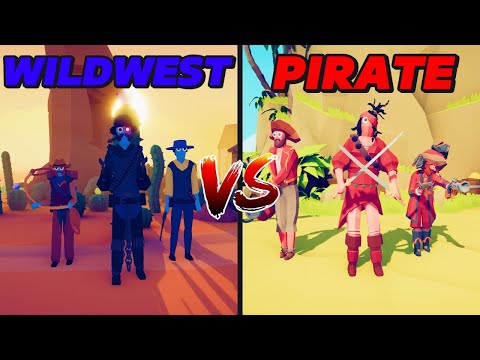 MEGA WILD WEST TEAM vs MEGA PIRATE TEAM - TABS | Totally Accurate Battle Simulator