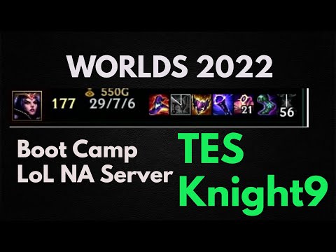 TES Knight9 playing Le blanc on Worlds 2022 Bootcamp U.S.A NA League Hard Carry Mid Highest K.D.A