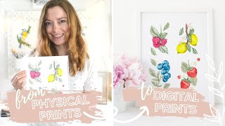 How to Make Digital Prints from Your Art to Sell on ETSY | Art Printable for Etsy or Art Shop
