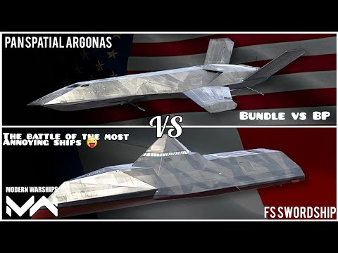 MODERN WARSHIPS Pan Spatial Argonas vs FS Swordship ultimate battle of speed (Argonas perspective)