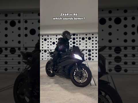 Yamaha R6 vs zx6r  which sounds better #yamaha #ninja #zx6r #sound #superbikes