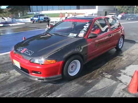 Nyce1s.com - Aki's HI-Boost 1.9 Honda Civic All Motor K-Series Race Video!!