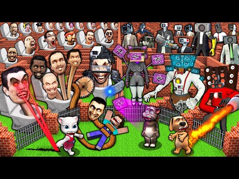 All Episodes: SKIBIDI TOILET in MINECRAFT animation! SURVIVAL MAZE of CAMERA & TV MAN TITAN BOSSES