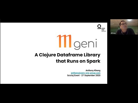 Geni - dataframe library on Spark - Anthony Khong - Scicloj interview 3