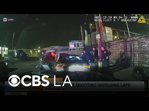 New LAPD-released video shows downtown LA shooting incident