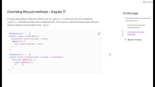 Angular 17 Tutorial | Overriding Lifecycle Angular 17 | Overriding vs Overloading