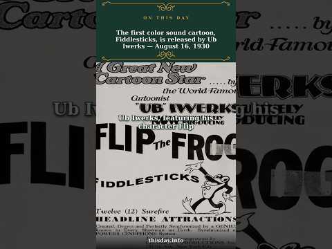 How did Ub Iwerks create the first color sound cartoon?