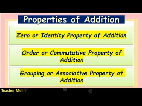 PROPERTIES OF ADDITION //MATH
