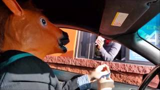 preview picture of video 'Beatboxing Horse at McDonald's Drive Thru Prank'