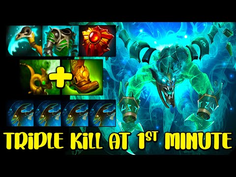 UNBELIEVABLE TRIPLE KILL AT FIRST MINUTE [ Visage ] THE MOST INTENSE VISAGE - DOTA 2 GAMEPLAY