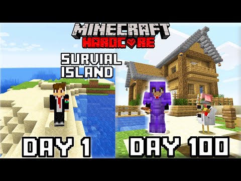 I Survived 100 Days in Minecraft Hardcore on a Survival island (hindi)
