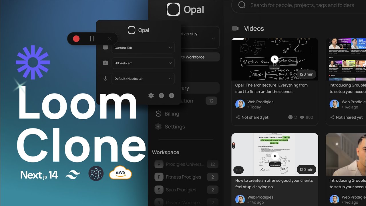 AI SAAS Realtime Video Sharing + Desktop App: AWS, Cloudfront, Nextjs, Electron, Express, Socket.io
