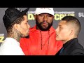 GERVONTA DAVIS STONE COLD FIRST FACE OFF WITH ISAAC CRUZ! AS FLOYD MAYWEATHER LOOKS ON!