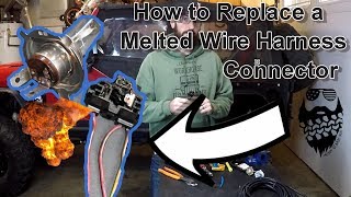 How to Replace a MELTED Wire Harness Connector!!