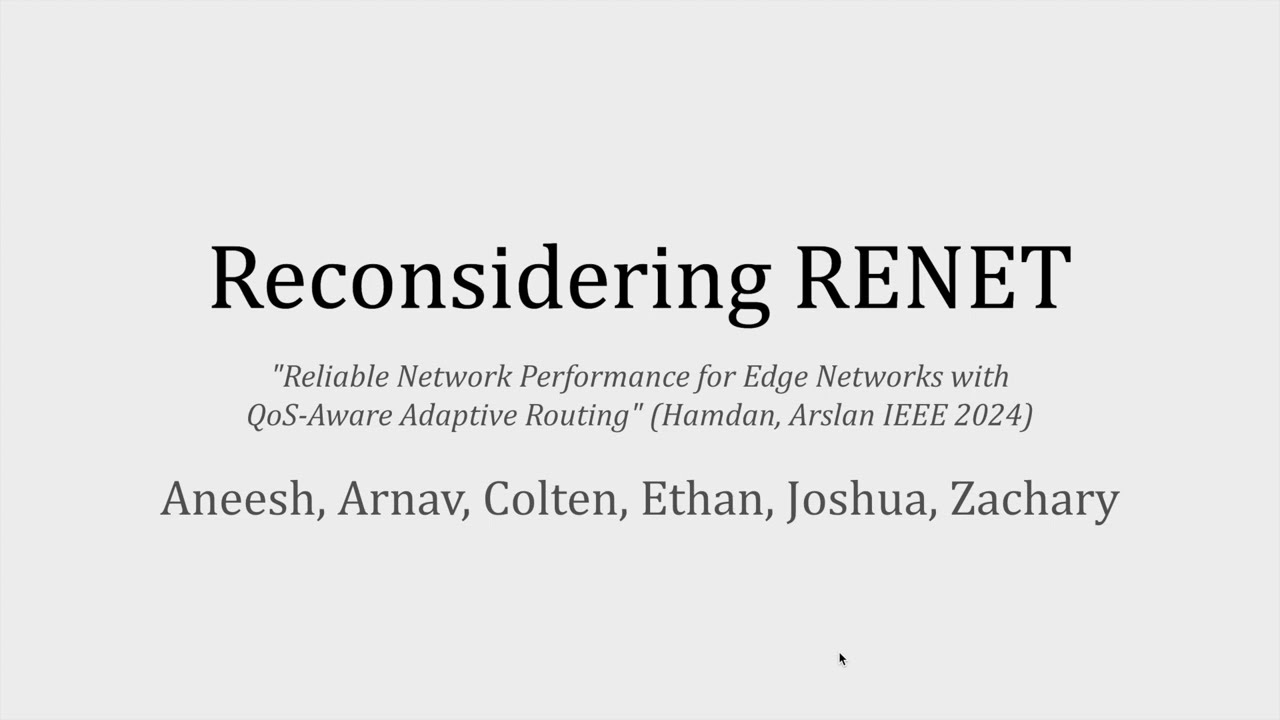 RENET Adaptive Routing Algorithm and Virtual Simulation (Docker, Mininet, Ryu)