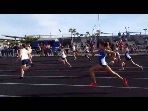 CdM vs. Newport Harbor Battle of the Bay. JV/Frosh Soph Girls Heat, 100 M