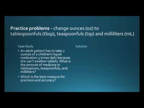 Volume Liquid Conversions (Memorizing Pharmacy Calculations)