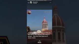 A demon at Vatican church roof