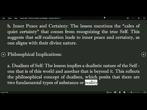 ChatGPT ACIM Lesson 252 - The Son of God is my Identity
