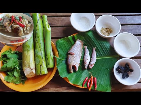 🍲 Traditional Small Banana Tree & Fish Soup | Authentic Local Recipe 🌿🐟