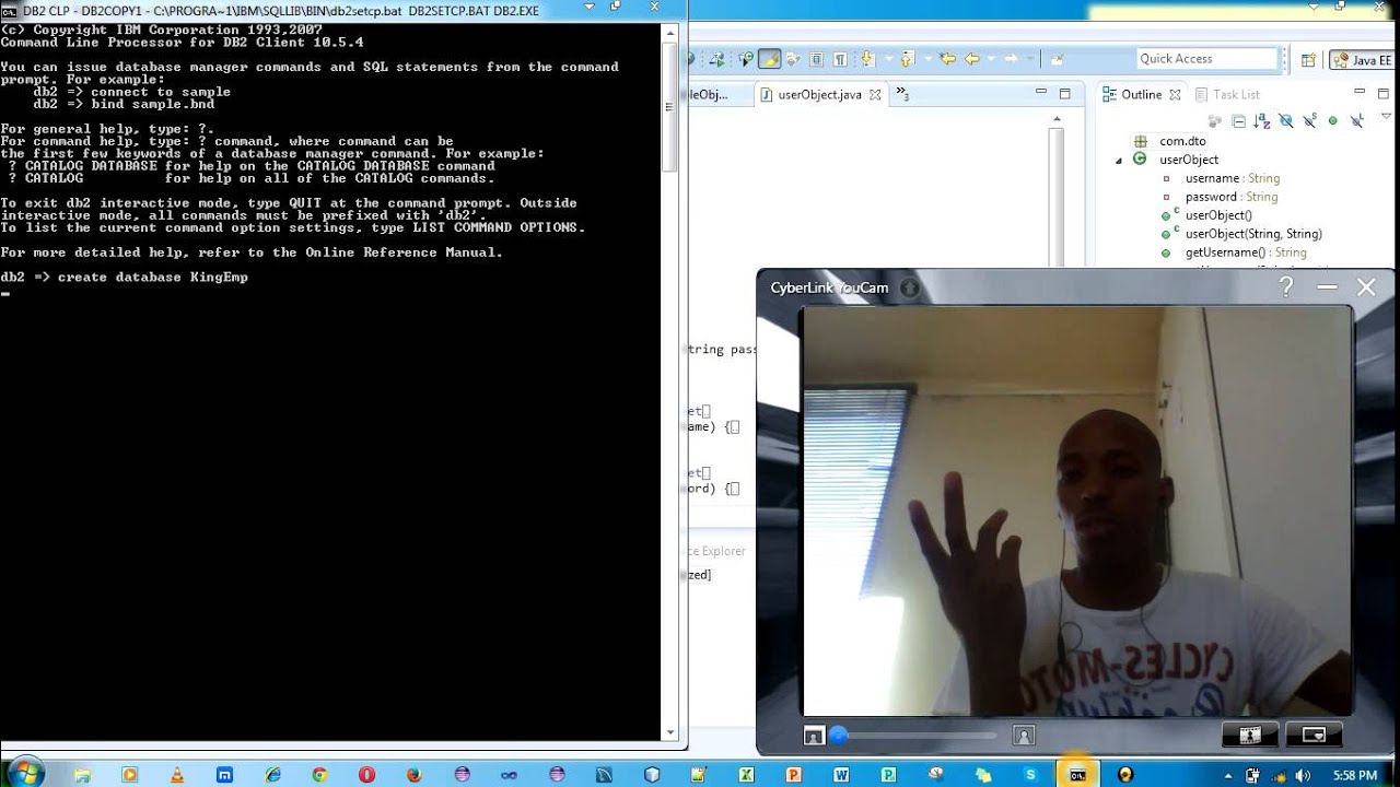 Creating Database using DB2