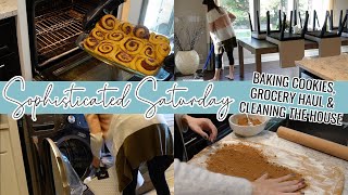 FALL PRODUCTIVE WEEKEND & A LITTLE BAKING // Target Grocery Haul + Pumpkin Cinnamon Rolls