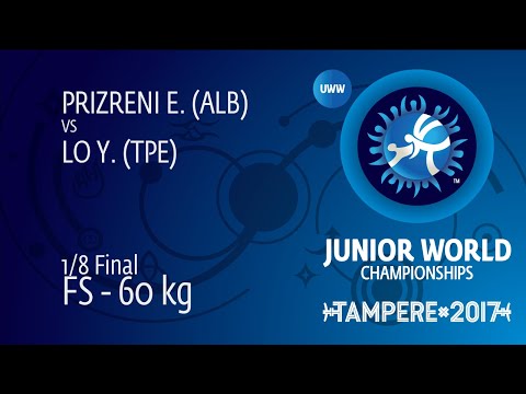 1/8 FS - 60 kg: E. PRIZRENI (ALB) df. Y. LO (TPE) by VSU, 10-0