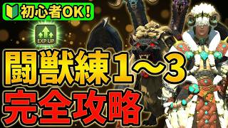 【FF14魔獣使い】初心者も安心！闘獣練１～３の攻略まとめ解説！レベル上げにも最適