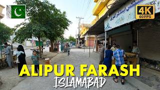 🇵🇰 Alipur Farash Islamabad: Walking Tour of Market, Streets, and Lifestyle in 4K