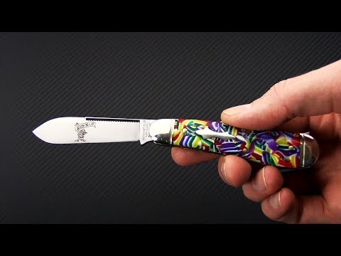 Northfield Cutlery #56 Bird Dog Mardi Gras Acrylic by GEC Knife