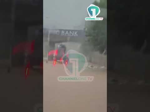 WATCH: Ayalolo Bus Stranded in Floodwaters During Heavy Rains