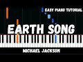 Michael Jackson Earth Song Easy Piano Tutorial