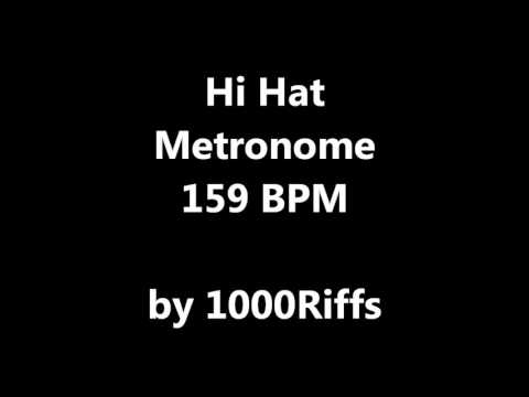 Hi Hat Metronome 159 BPM - Beats Per Minute